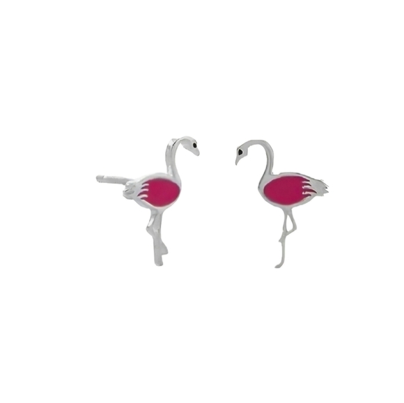 ❤️ FLAMINGO STUD EARRINGS - Picture 1 of 4